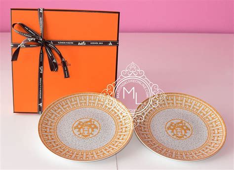 hermes plates and trays.